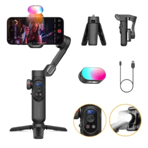 AOCHUAN Smart X Pro 3-Axis Smartphone Gimbal with OLED & RGB Fill Light