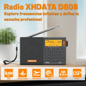 XHDATA D808 Portable Multiband Radio Receiver