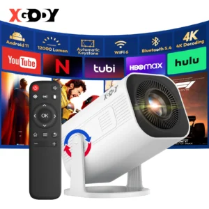 XGODY 4K 1080p LED Projector with 12000 Lumen