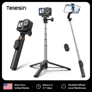 TELESIN Mini Remote Control Selfie Stick Tripod